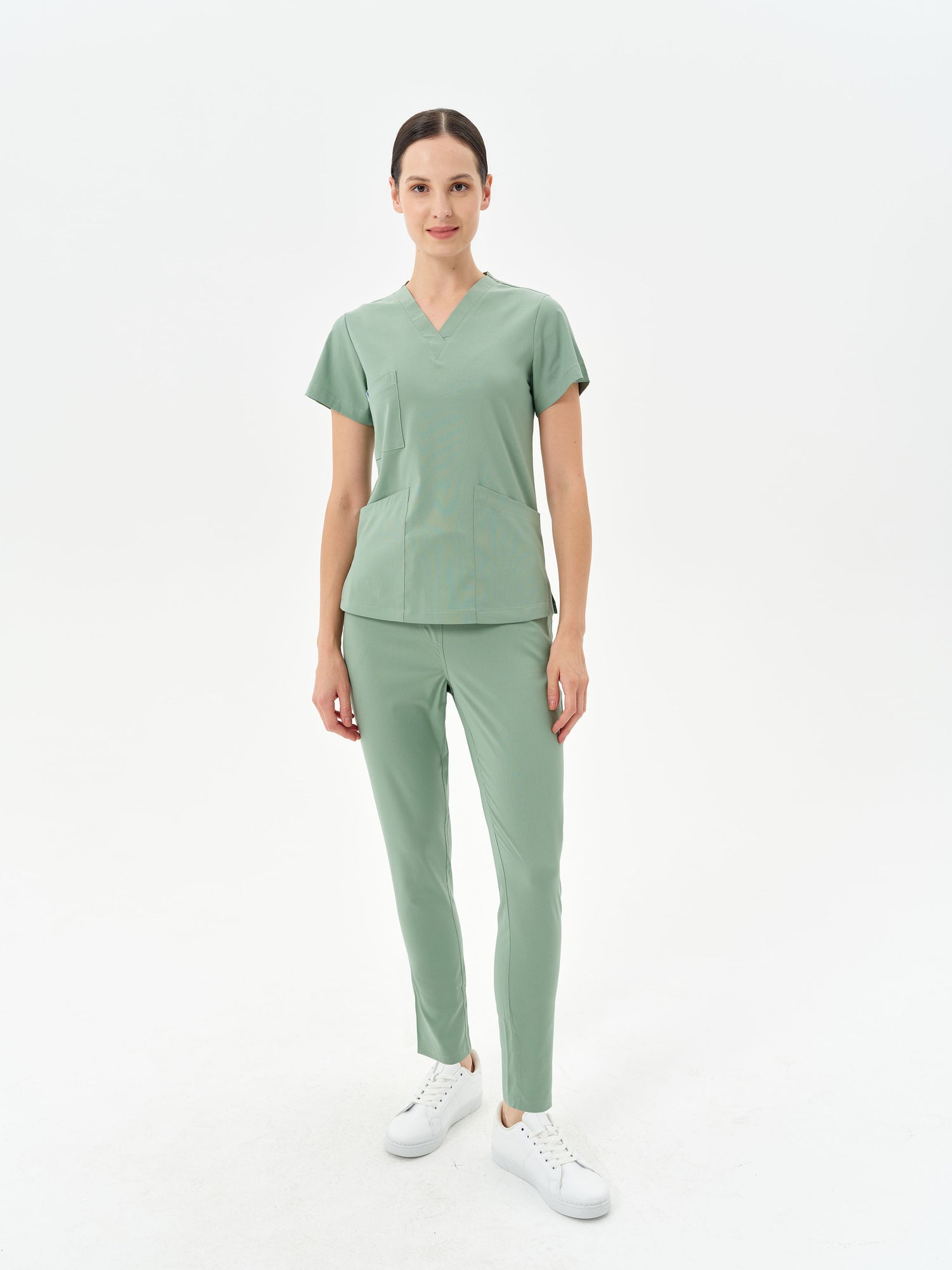 Yeni Secundus Fit mint kadın scrubs - premium medikal üniforma Moleuniform