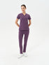 Yeni Secundus Fit eflatun  kadın scrubs  - premium medikal üniforma Moleuniform