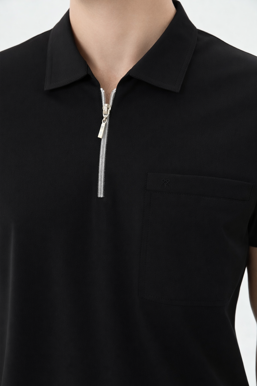 Aura Black Shirt Collar Men&