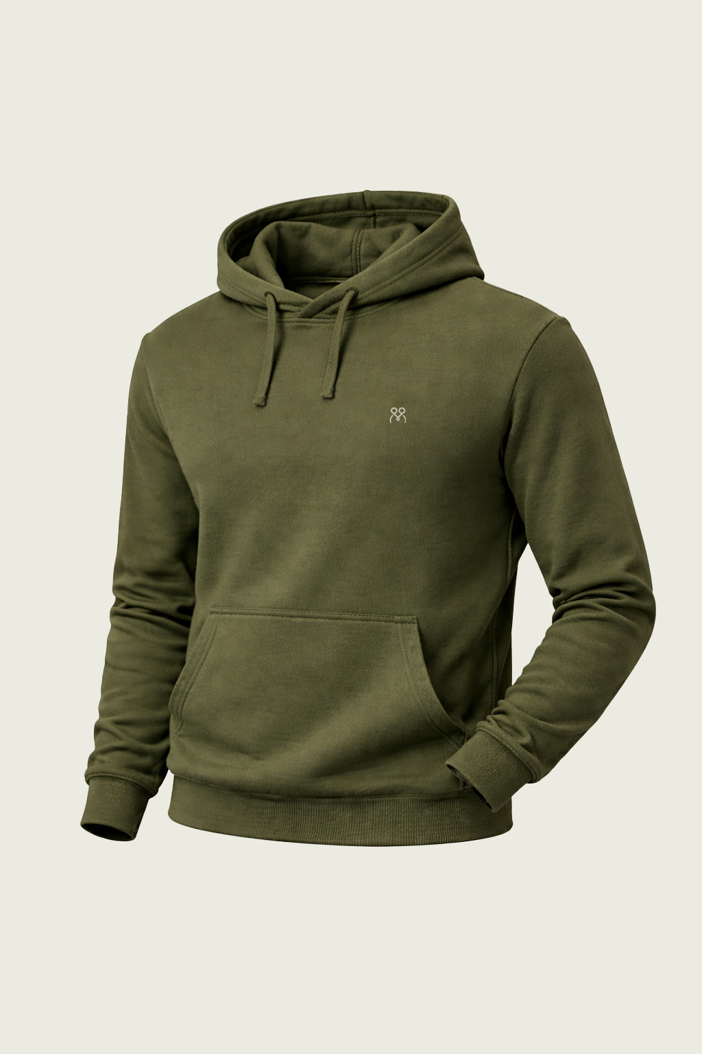 Toptan haki kapüşonlu uzun kollu iş sweatshirt - Logolu kurumsal personel kıyafeti imalatı.