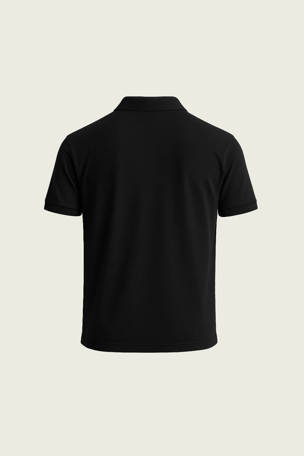 Siyah is tisortu dayanikli polo yaka yapisi ve lakost kumas dokusu - Mole Uniform Bursa.