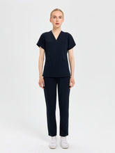 Primus Fit lacivert scrubs takımı - premium medikal üniforma seti Moleuniform