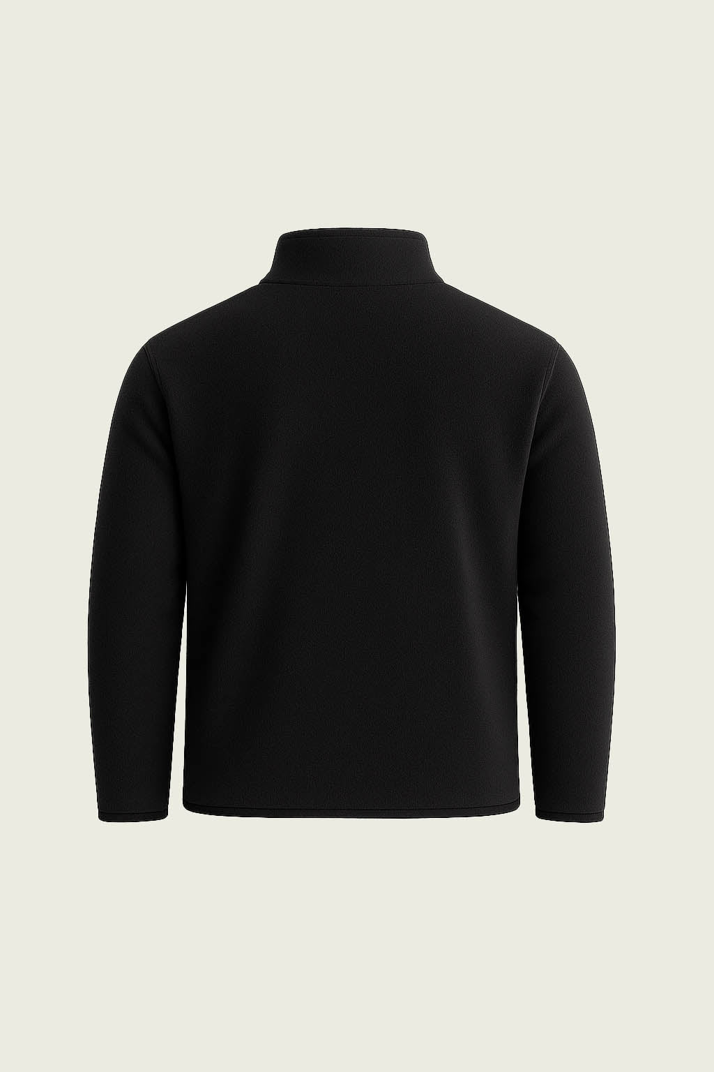 Siyah polar is hirkasi minimal tasarim ve kaliteli fermuar detaylari - Mole Uniform Bursa.