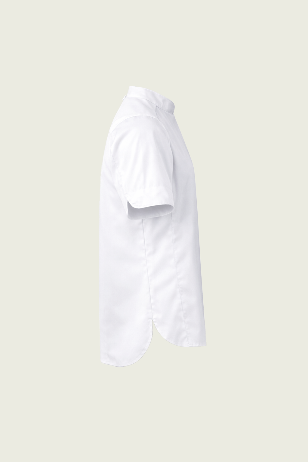 White Short-Sleeved Single-Button Snap Chef Jacket | Mole Uniform