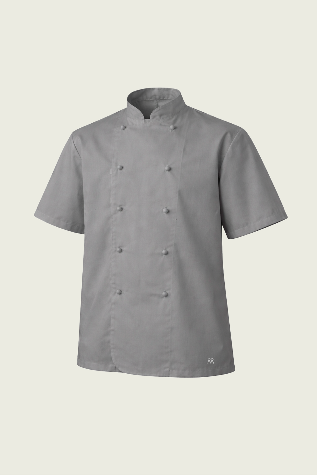 Mole Uniform Teknik Atölyesi’nde üretilen gri çift düğmeli şef ceketi