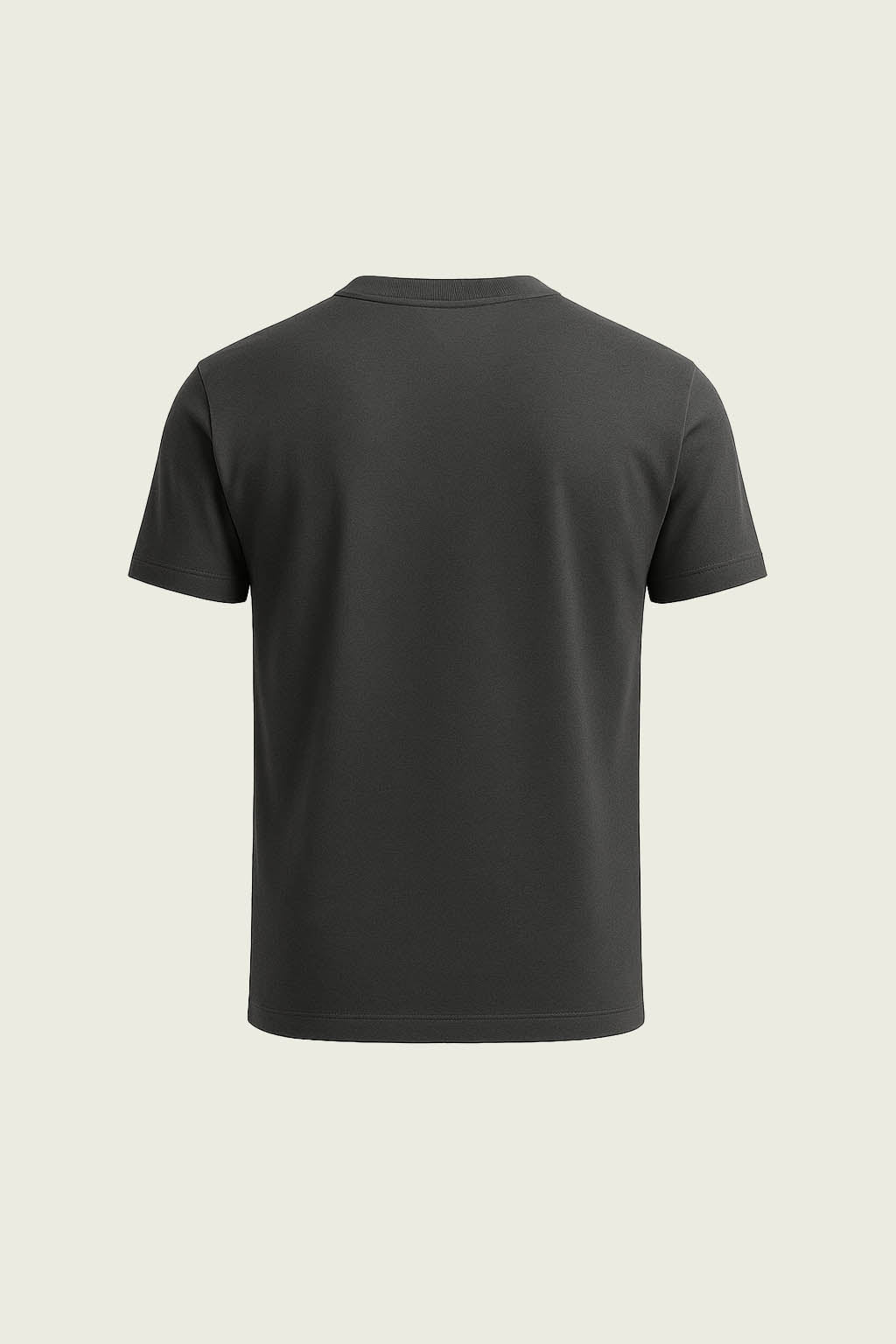 Koyu Gri Kısa Kollu İş T-Shirt - Bisiklet Yaka | Mole Uniform