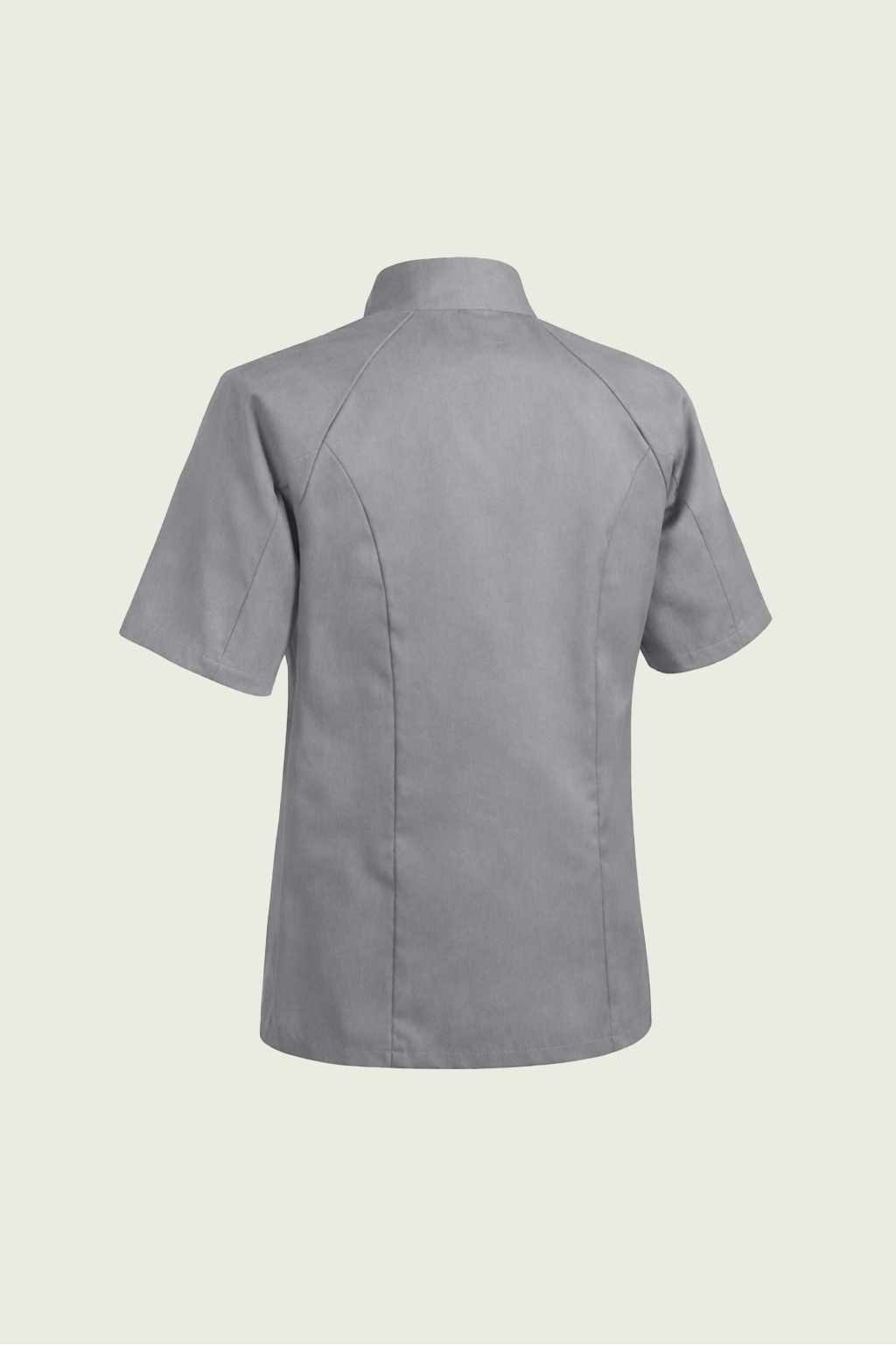 Keskin forma ve usta işi oranlara sahip antrasit profesyonel mutfak ceketi