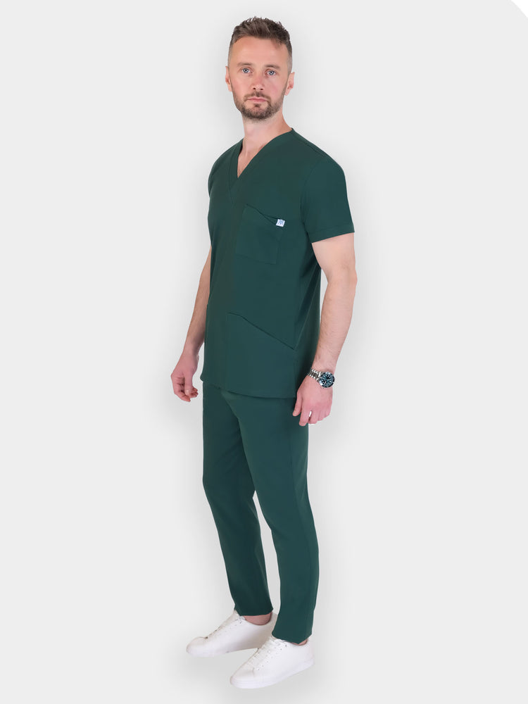 Primus Theca erkek scrubs - ön görünüm ve kesim detayları