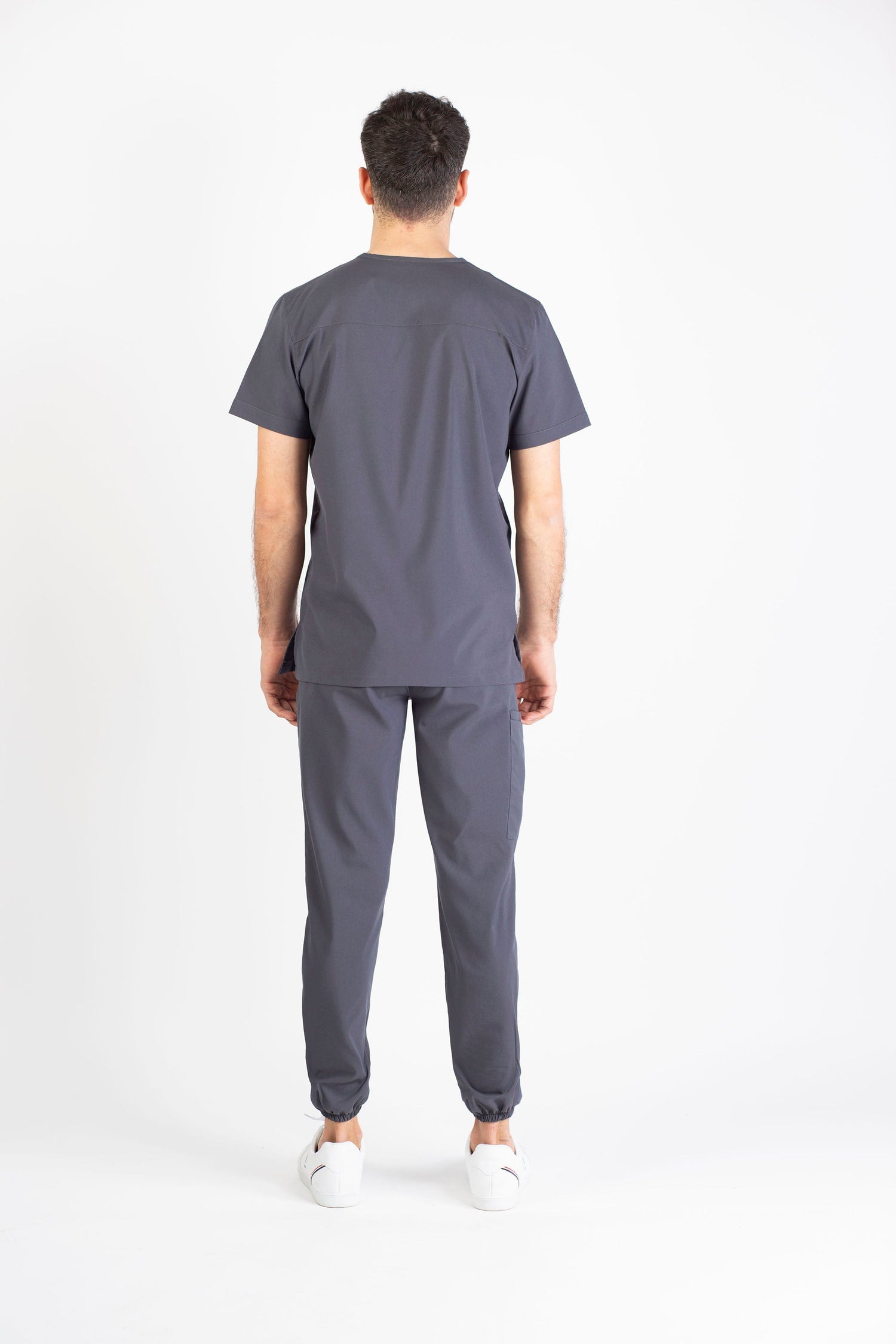 Primus Theca erkek scrubs - arka görünüm ve kalite detayları