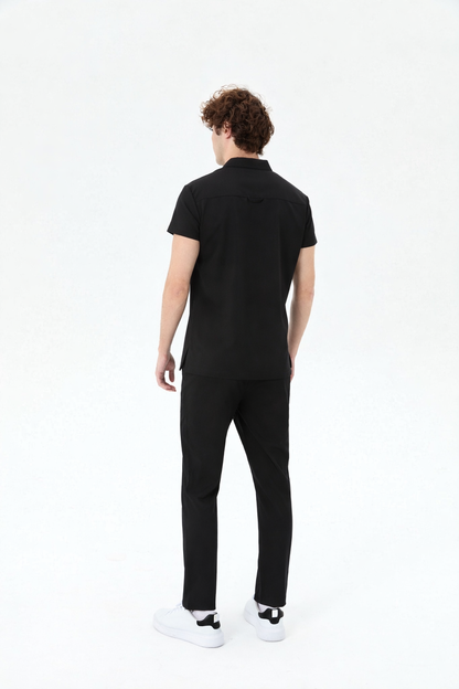 Aura Black Shirt Collar Men&