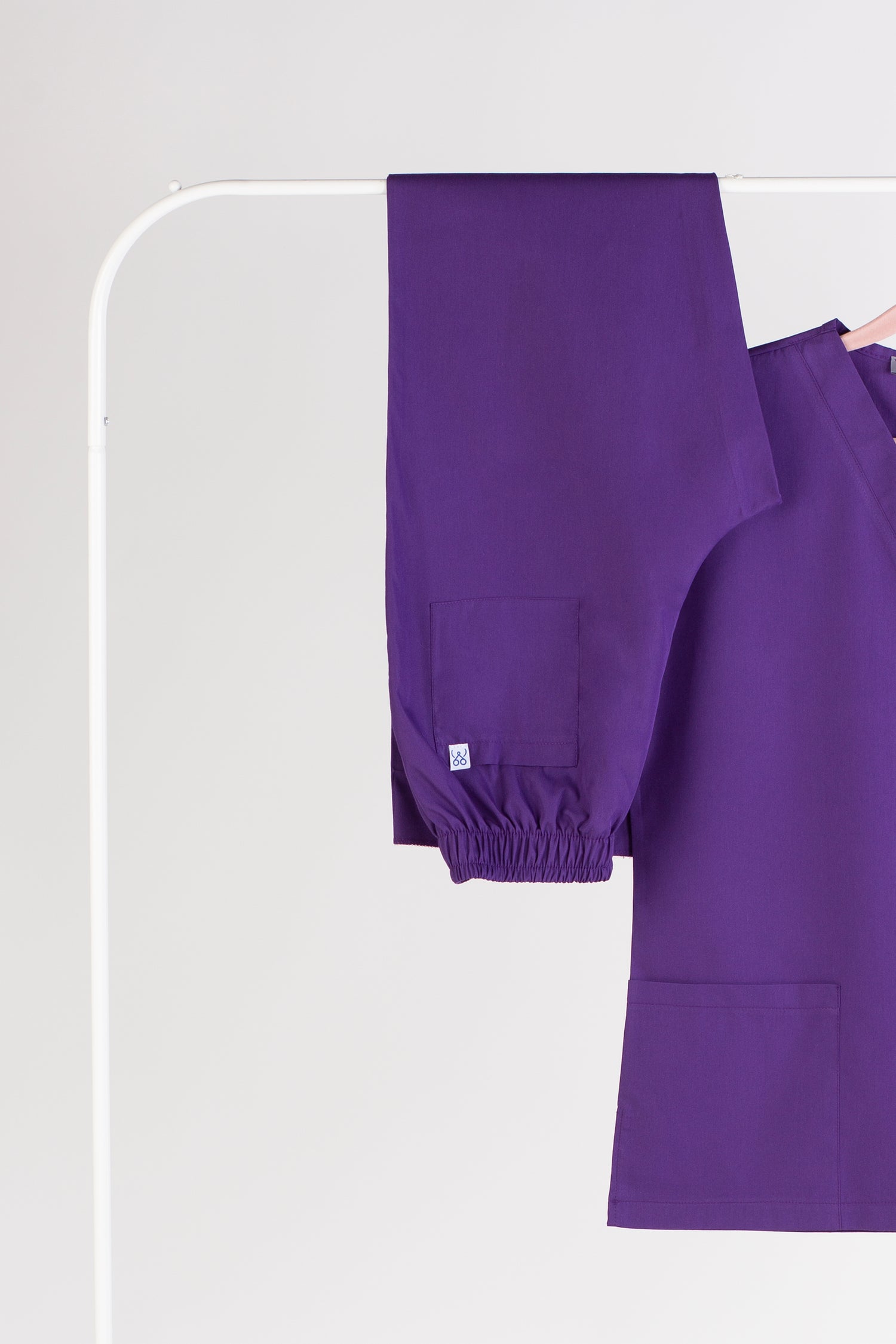 Tertius Mor Yarasa Kol V Yaka Unisex Scrubs Takım | Medikal İş Kıyafeti | Mole Uniform