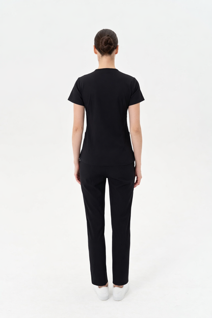 Secundus Black V-Neck Women&