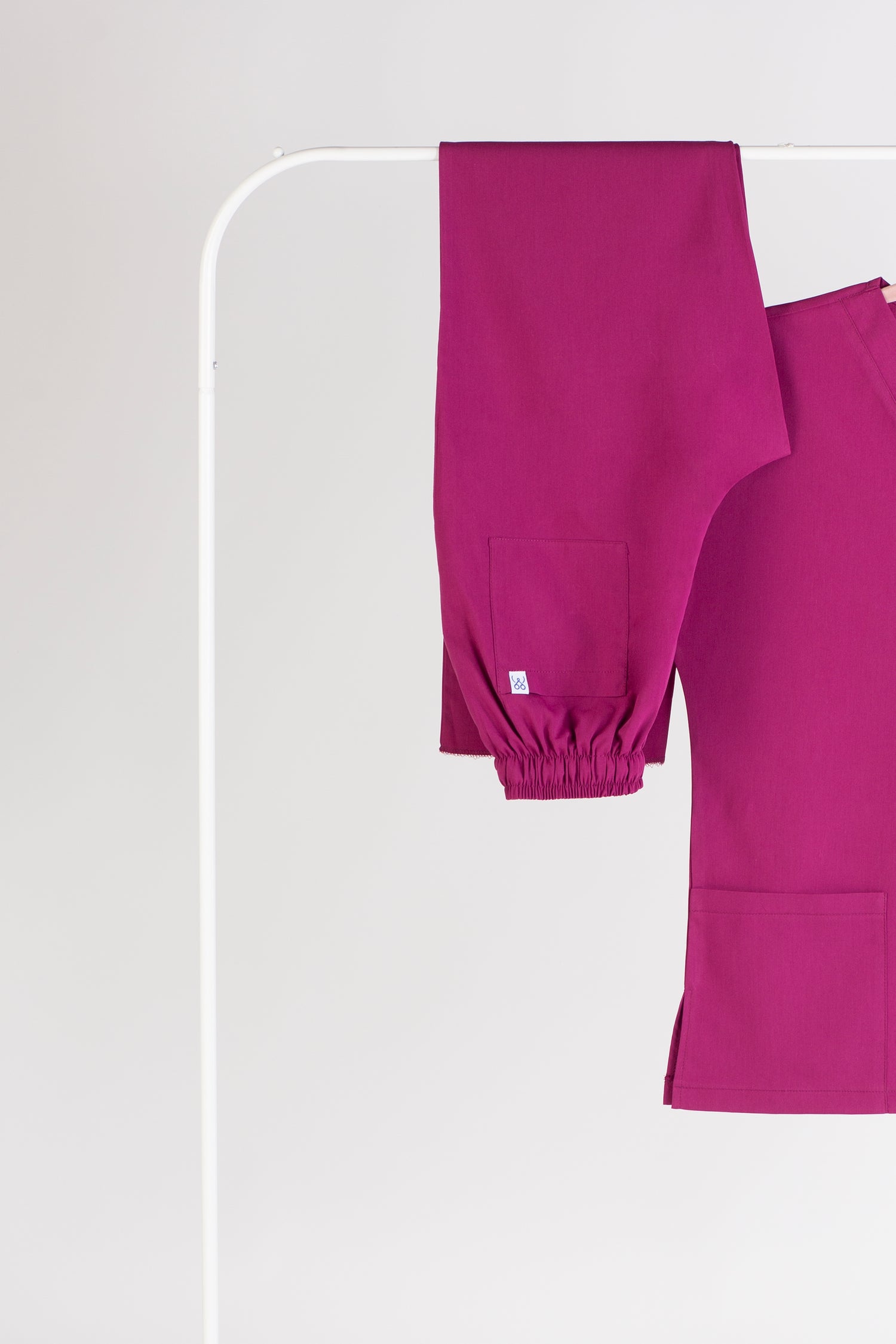 Tertius Vişne Çürüğü Yarasa Kol V Yaka Unisex Scrubs Takım | Medikal İş Kıyafeti | Mole Uniform