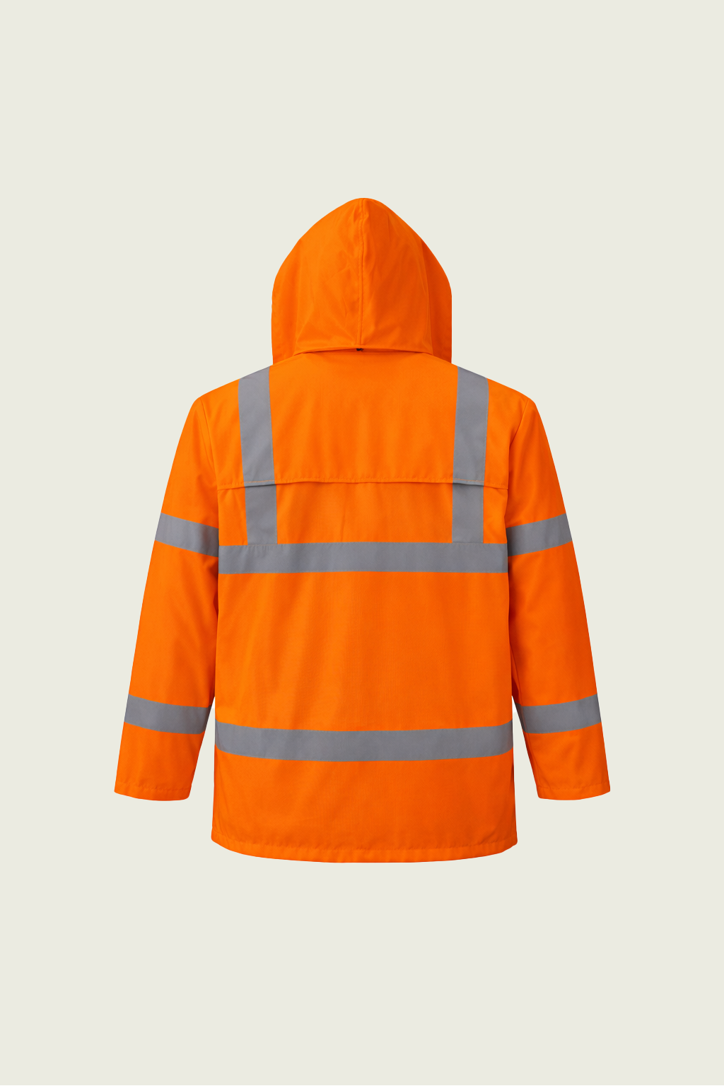 Turuncu Reflektörlü Yüksek Görünürlüklü Yağmurluk - Kapüşonlu | Mole Uniform