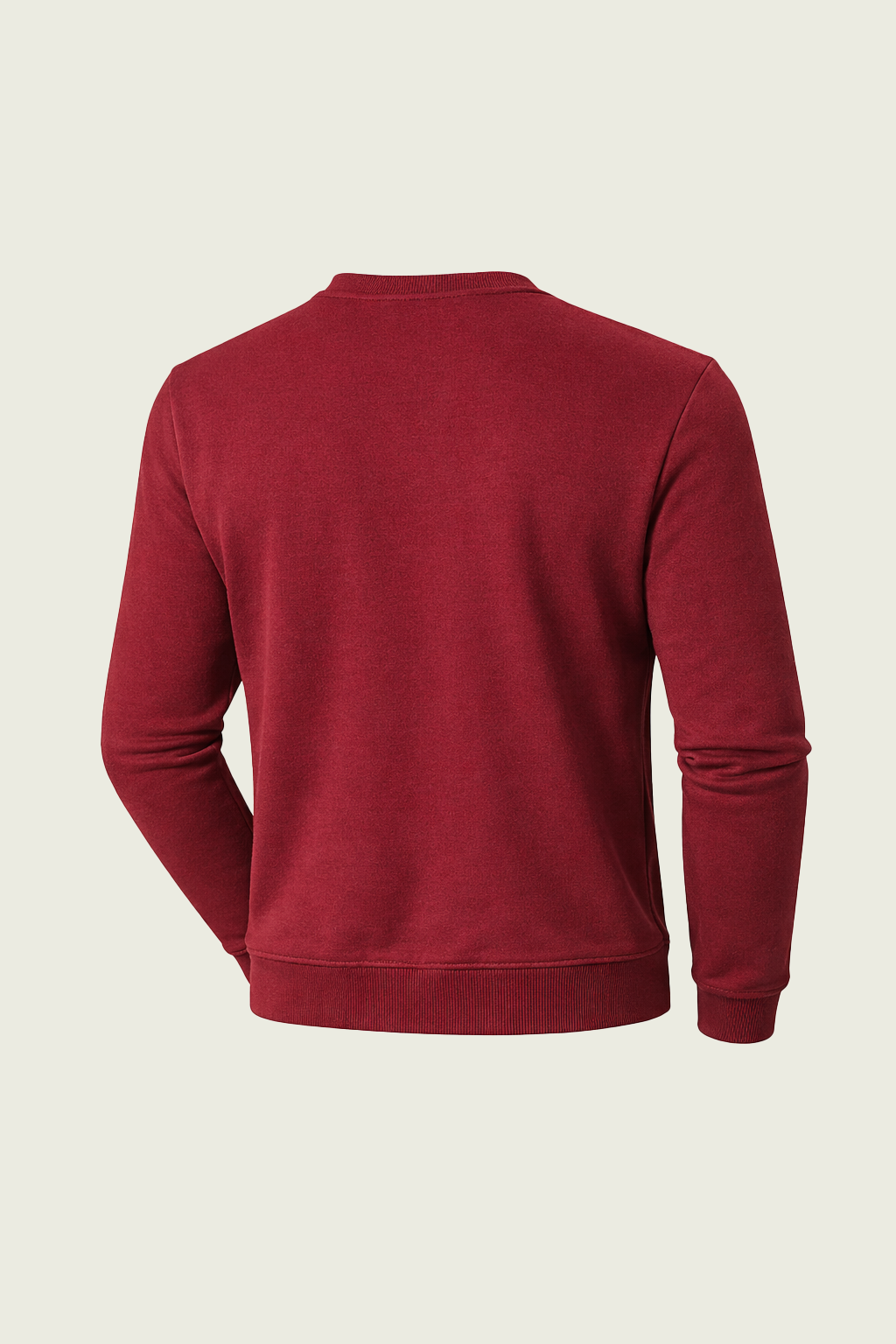 Kırmızı Uzun Kollu İş Sweatshirt - Bisiklet Yaka | Mole Uniform