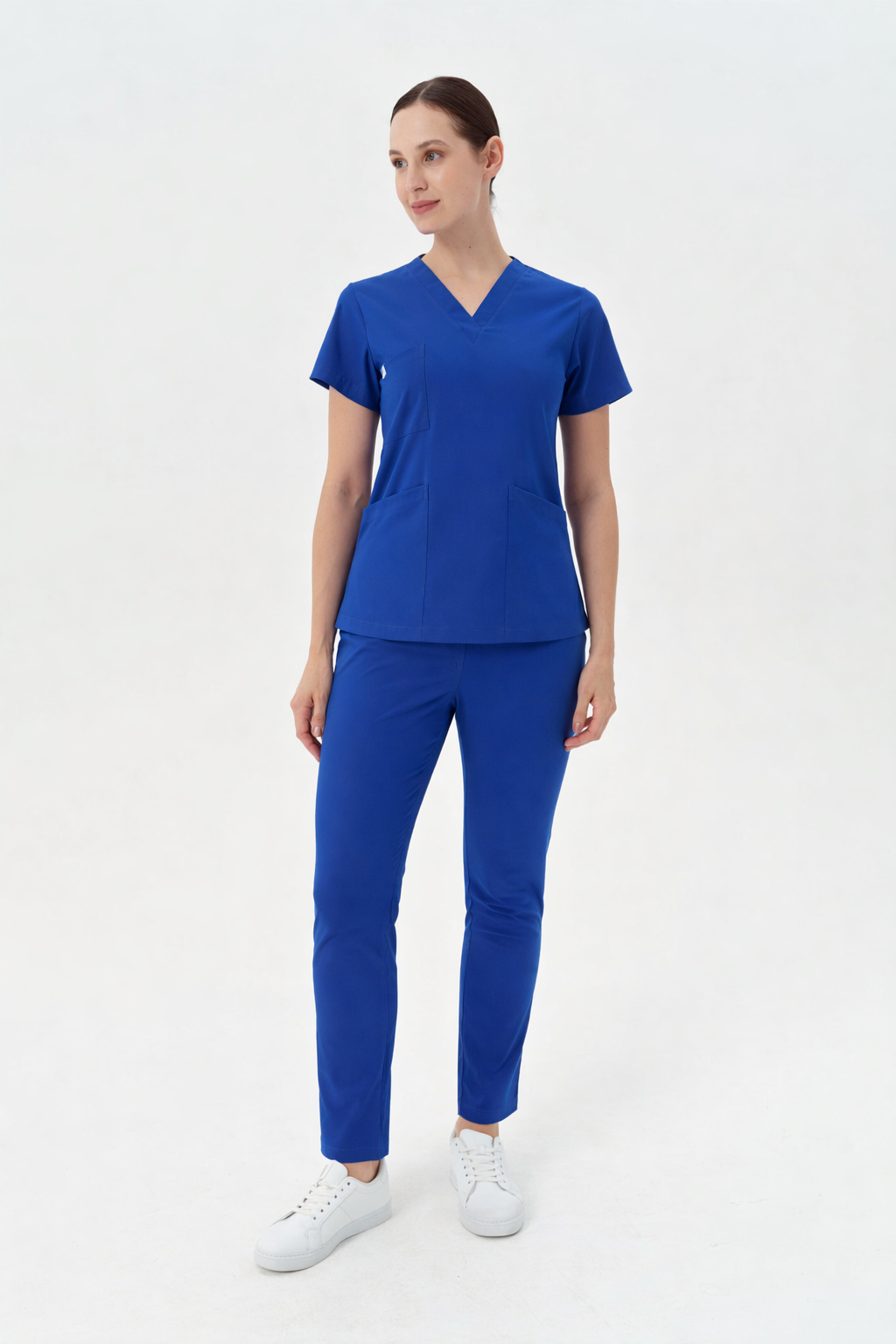 Secundus Sapphire Blue V-Neck Women&