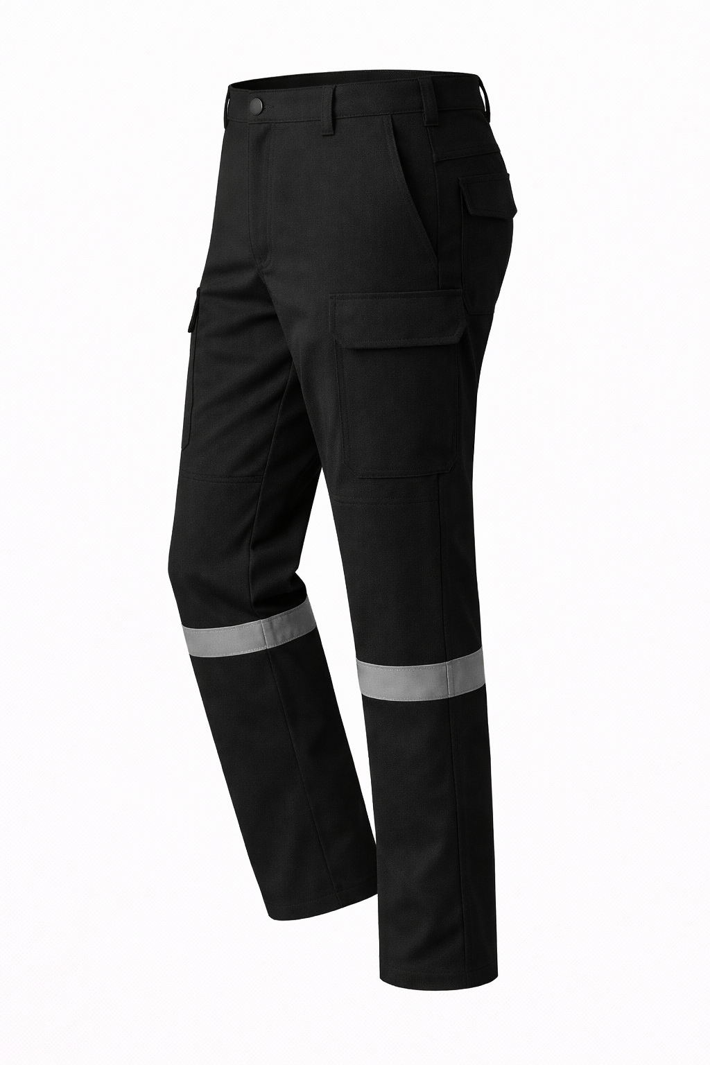 Black Reflective Multi-Pocket Work Trousers | Mole Uniform