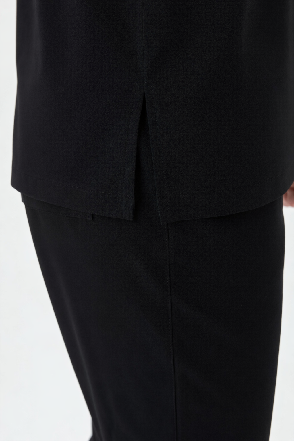 Secundus Siyah Hakim Yakalı Erkek Scrubs Takım | Medikal İş Kıyafeti | Mole Uniform