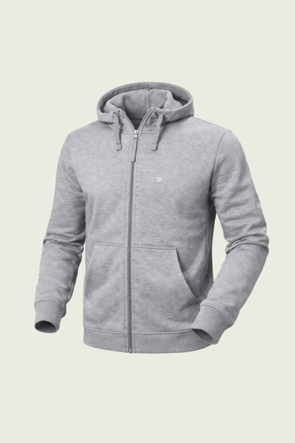 Grey Long-Sleeved Work Cardigan - Hooded | Mole Uniform