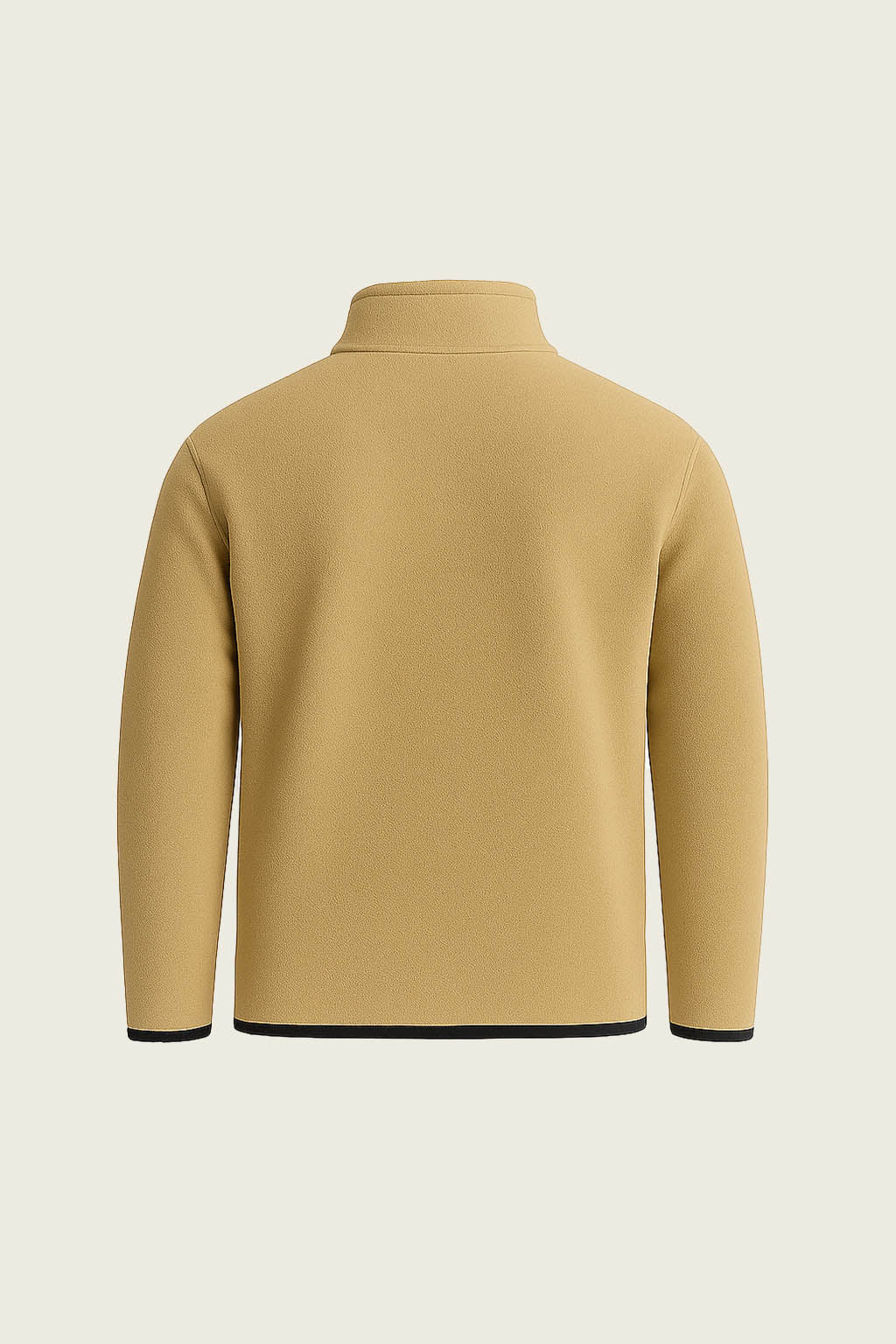 Bej polar is hirkasi minimal tasarim ve kaliteli fermuar detaylari - Mole Uniform Bursa.