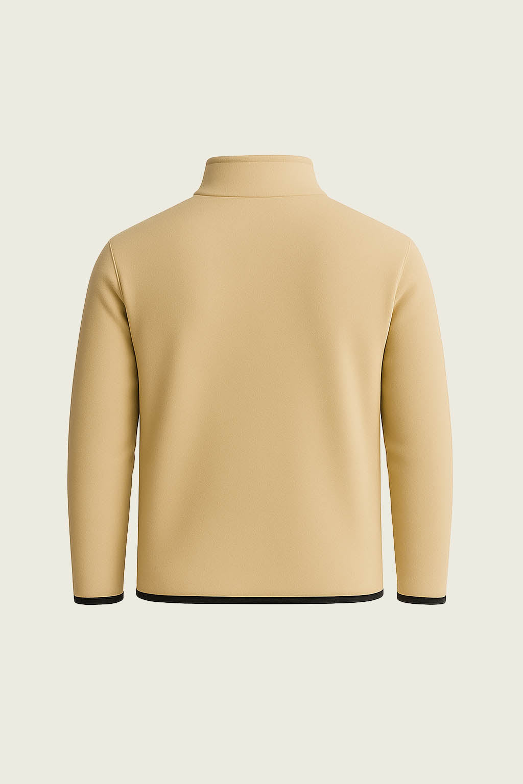 Bej polar is sweat kumas dokusu ve fermuar kalitesi detaylari - Mole Uniform Bursa.
