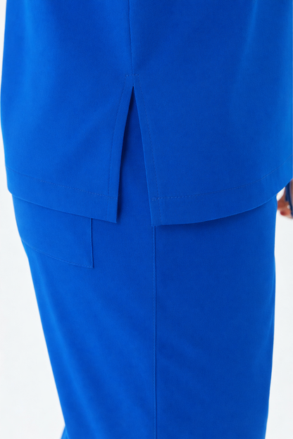 Secundus Sax Blue Mandarin Collar Men&