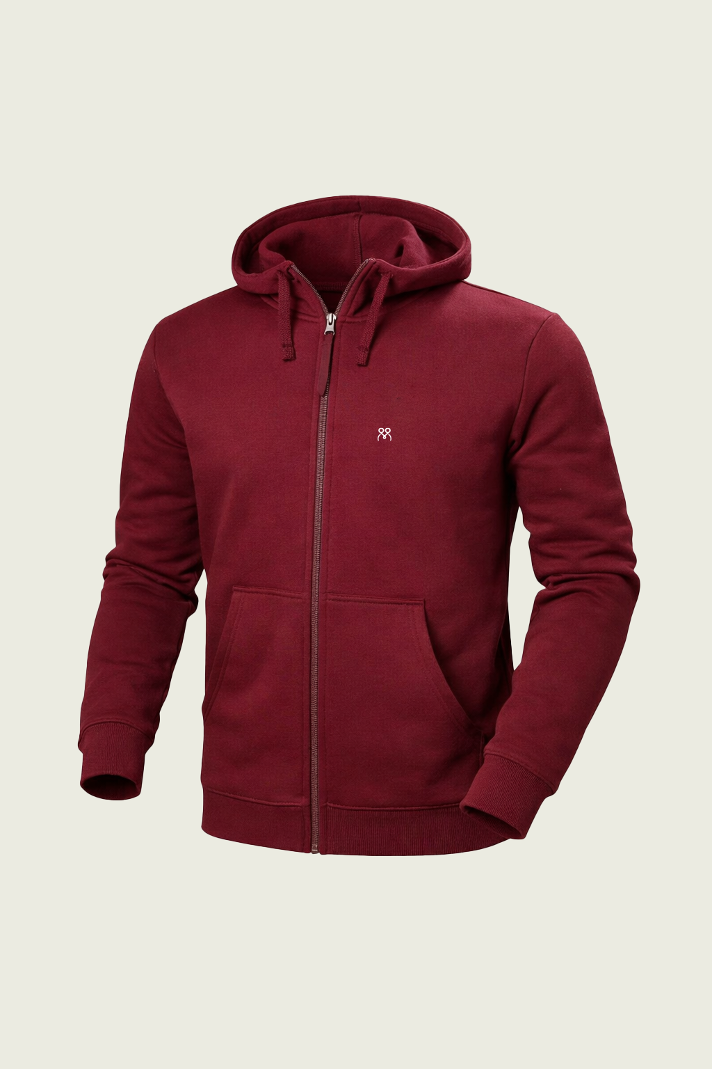Burgundy Long-Sleeved Work Cardigan - Hooded | Mole Uniform