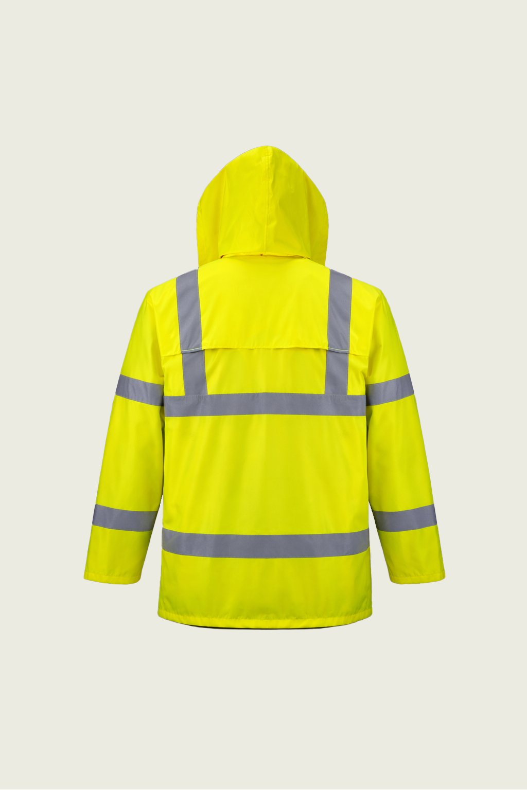 Sarı Reflektörlü Yüksek Görünürlüklü Yağmurluk - Kapüşonlu | Mole Uniform