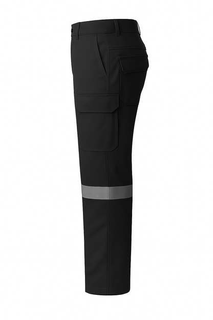 Black Reflective Multi-Pocket Work Trousers | Mole Uniform