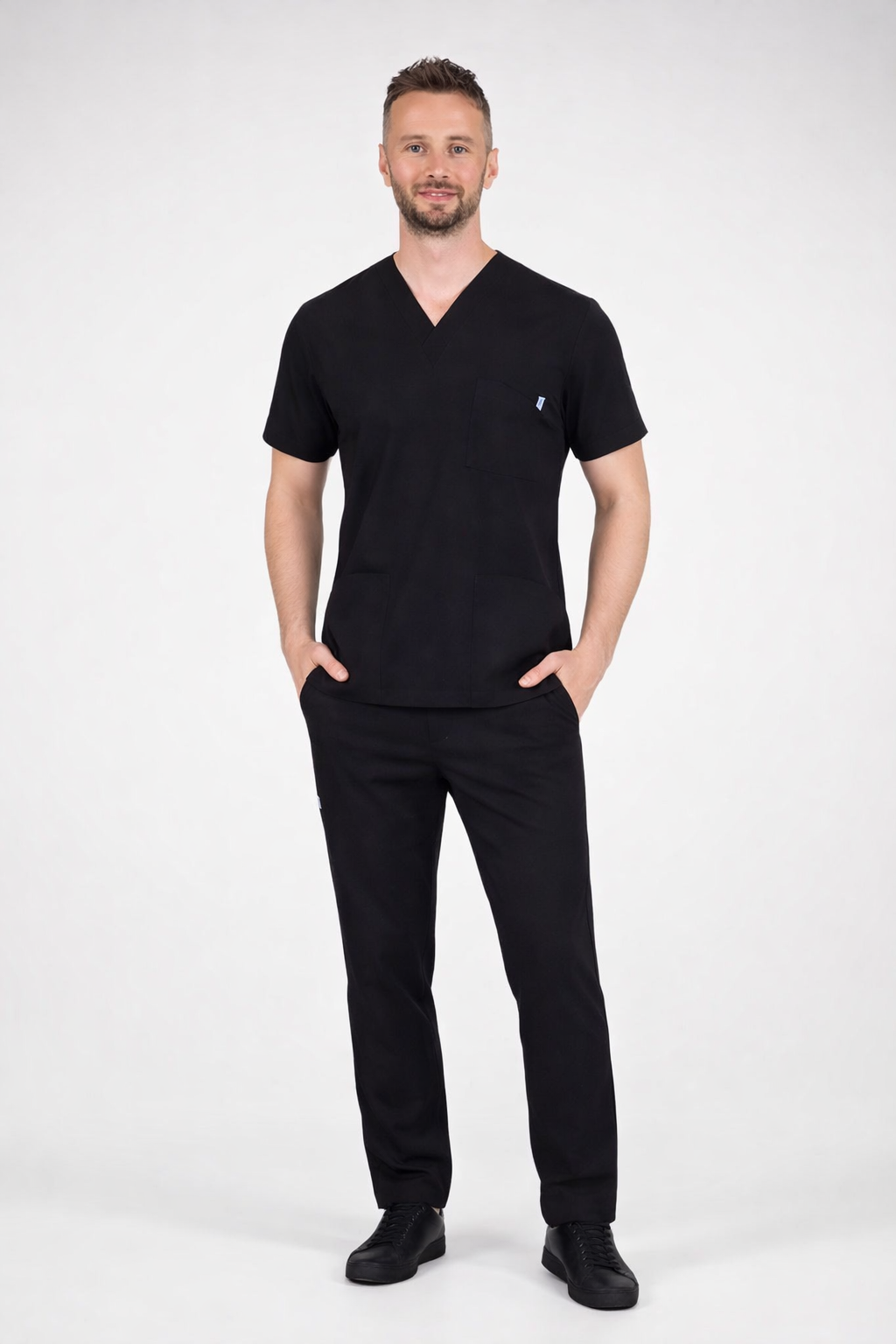 Secundus Black V-Neck Men&