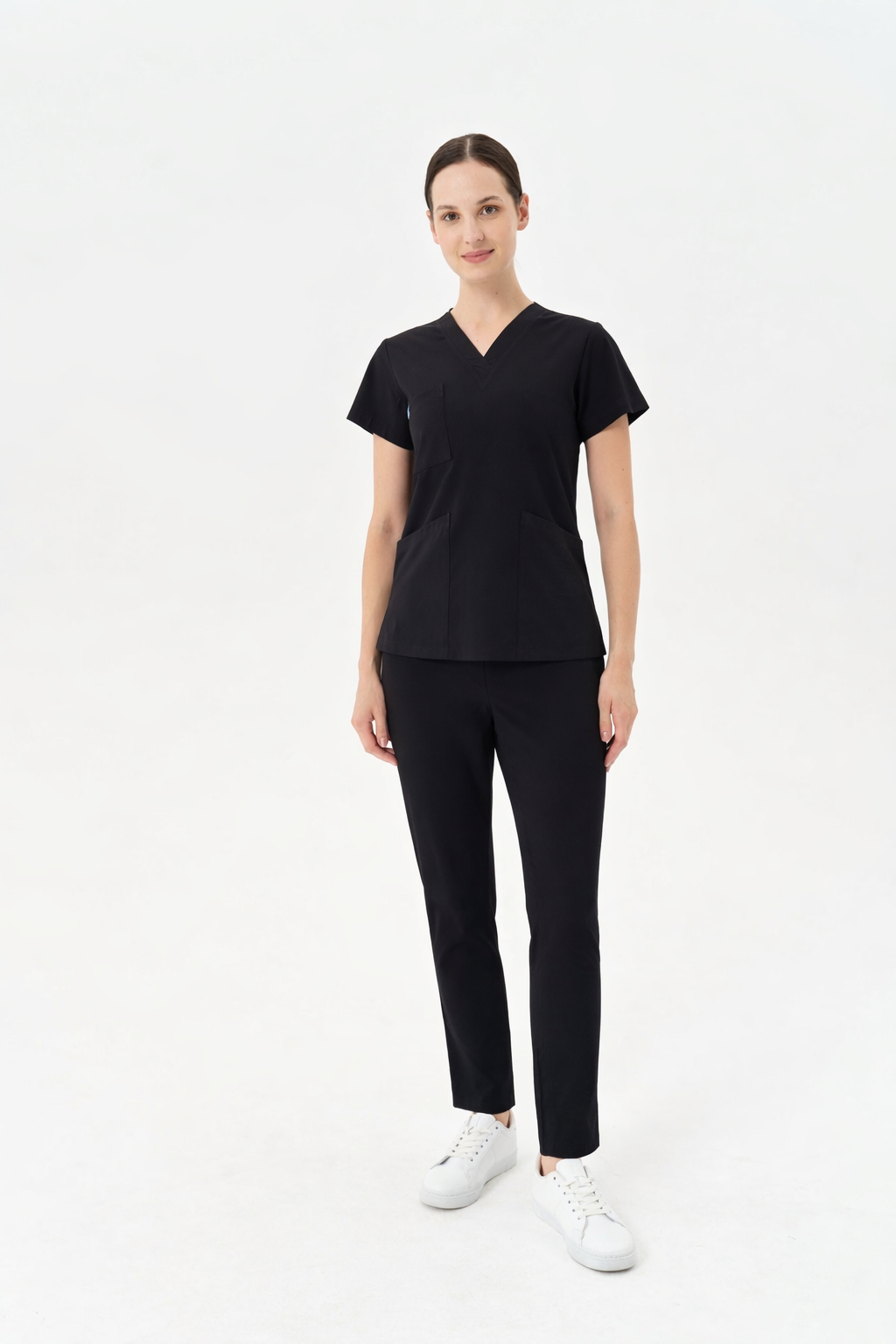 Secundus Black V-Neck Women&