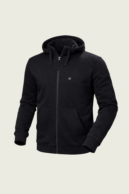 Black Long-Sleeved Work Cardigan - Hooded | Mole Uniform