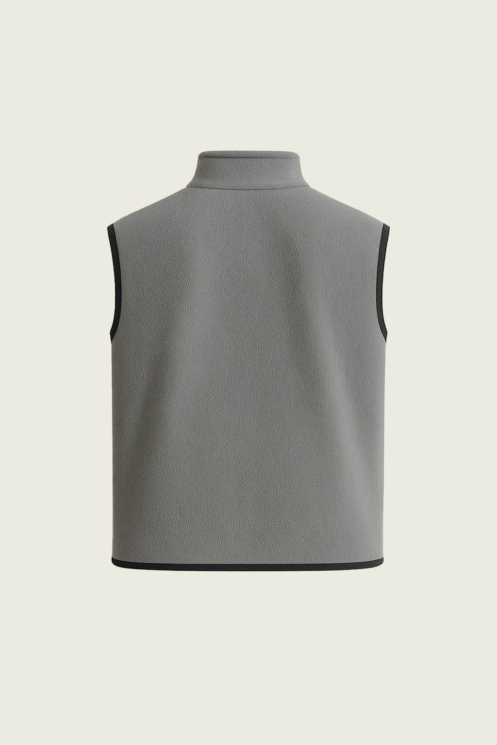Gri is yelegi kaliteli polar kumas dokusu ve fermuar detaylari - Mole Uniform Bursa.