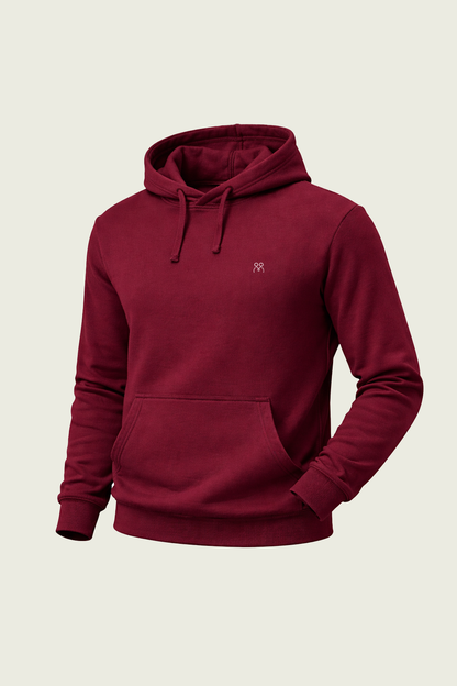 Toptan kırmızı kapüşonlu uzun kollu iş sweatshirt - Logolu kurumsal personel kıyafeti üretimi.