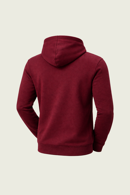 Kırmızı iş sweatshirtü kumaş dokusu ve manşet detayları - Dayanıklı teknik iş elbiseleri.