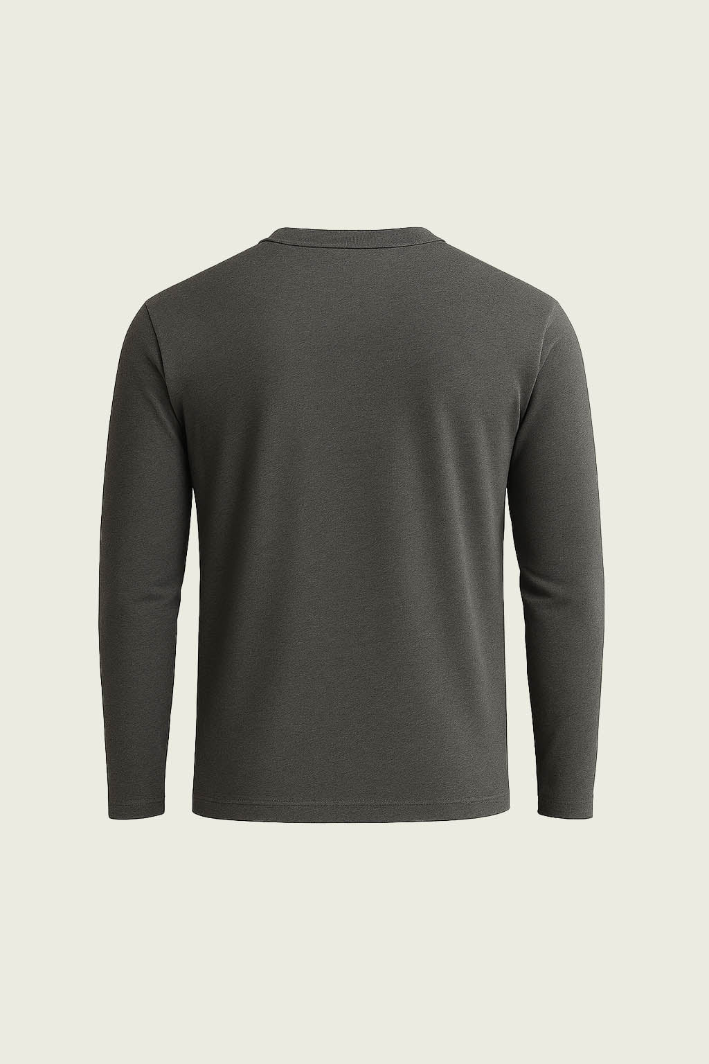 Koyu gri is tisortu esnek ribana yaka yapisi ve penye kumas dokusu - Mole Uniform Bursa.