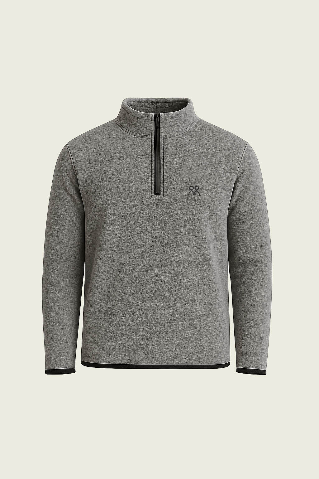 Toptan koyu gri fermuarli uzun kollu polar sweatshirt - Profesyonel sicak tutan is kiyafeti imalati.