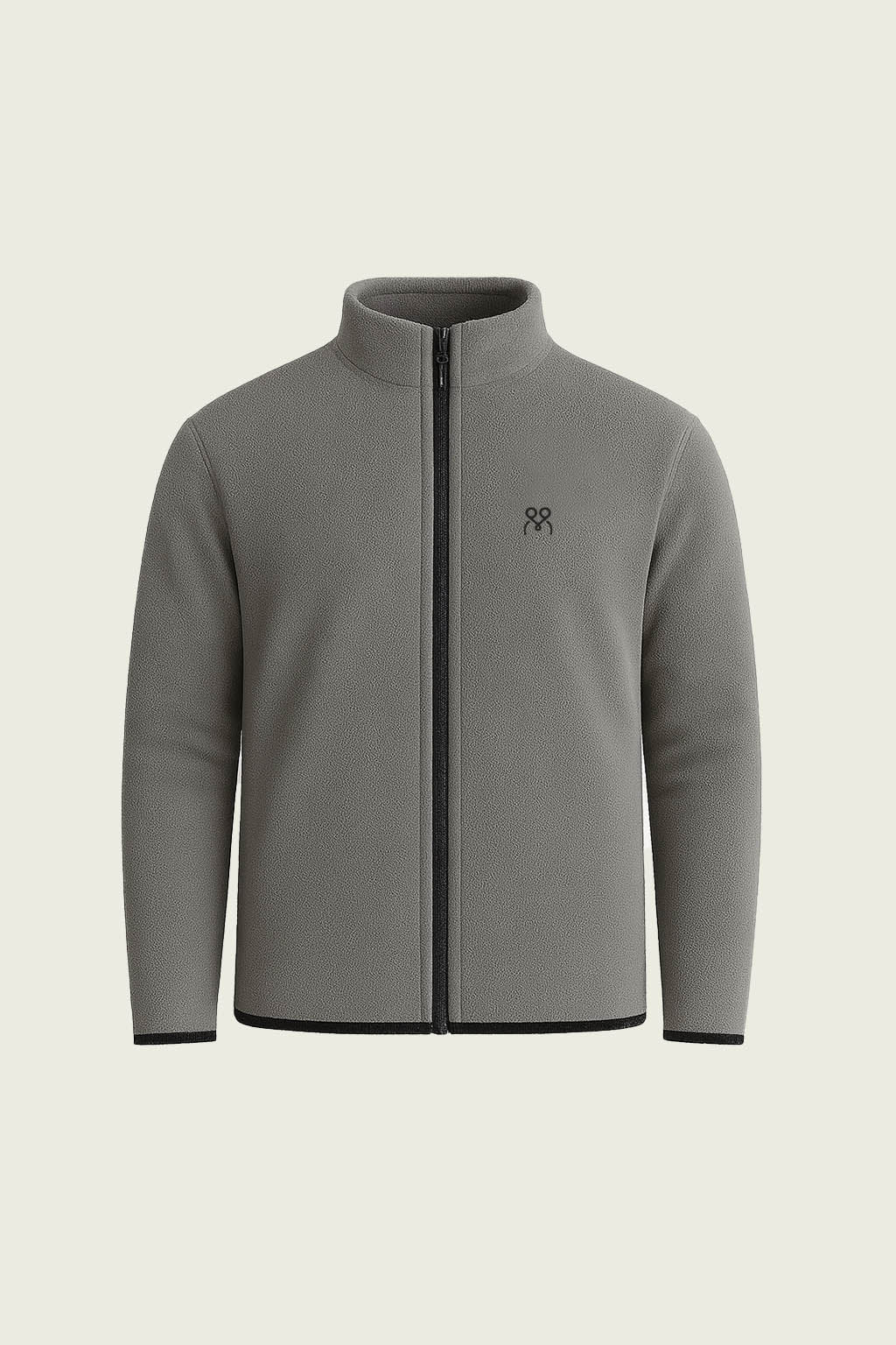Toptan koyu gri fermuarli uzun kollu polar hirka - Cepsiz minimalist tasarim sicak tutan is kiyafeti imalati.