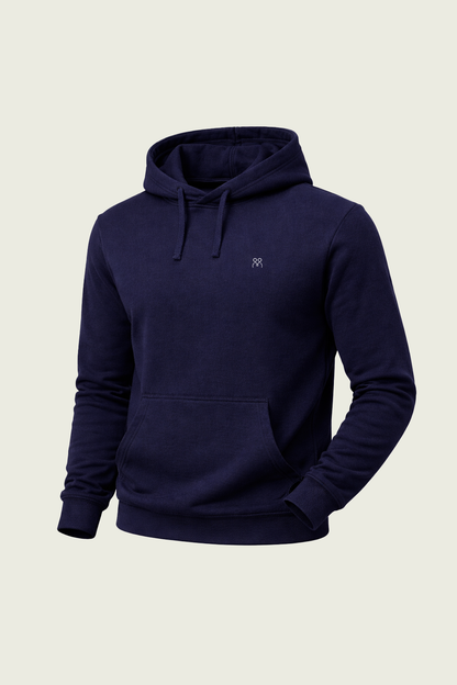 lacivert kapüşonlu uzun kollu iş sweatshirt - Logolu kurumsal personel kıyafeti imalatı.