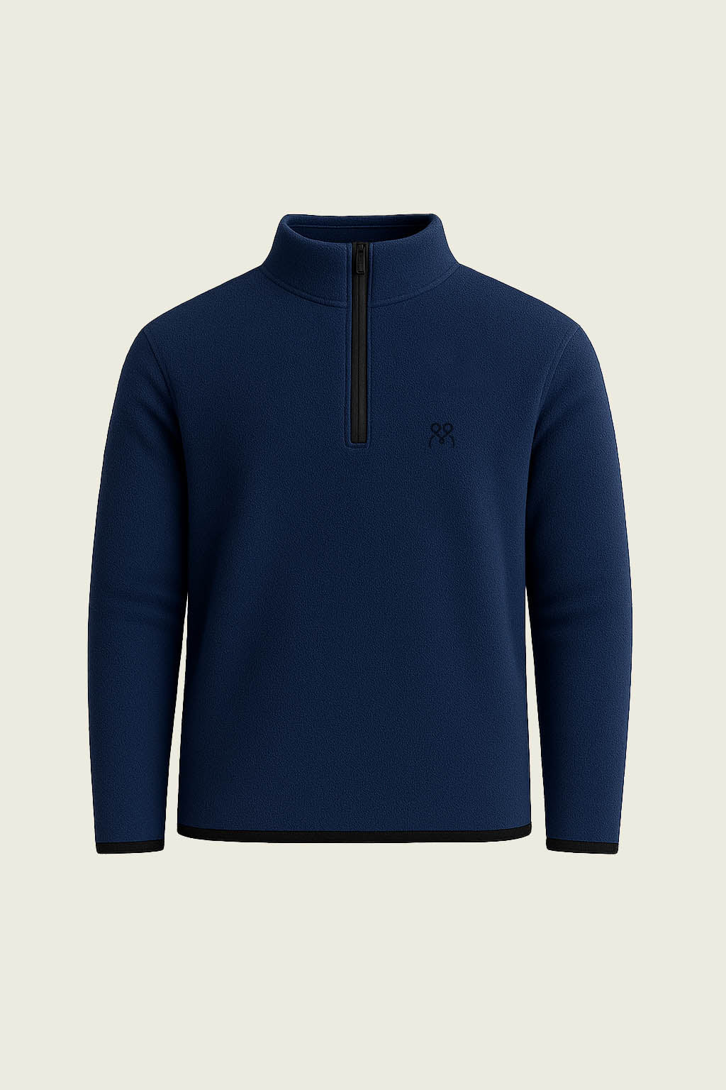 Toptan lacivert fermuarli uzun kollu polar sweatshirt - Profesyonel sicak tutan is kiyafeti imalati.