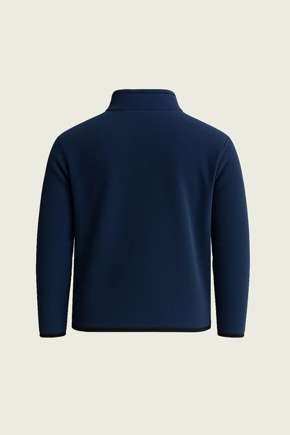 Lacivert polar is sweat kumas dokusu ve fermuar kalitesi detaylari - Mole Uniform Bursa.