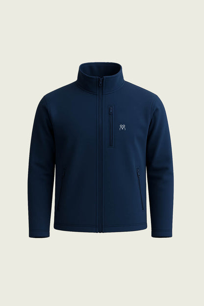 Toptan lacivert softshell mont - Su ve ruzgar gecirmez profesyonel dis giyim is kiyafeti imalati.