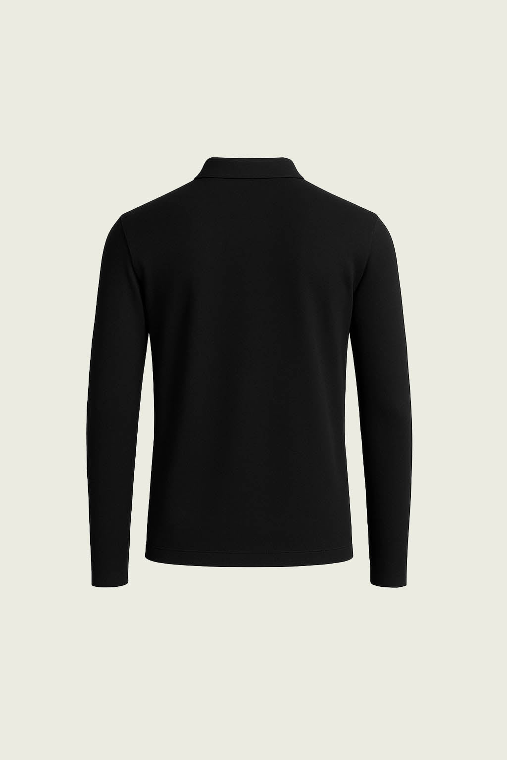 Siyah is tisortu dayanikli polo yaka yapisi ve kol manset detaylari - Mole Uniform Bursa.