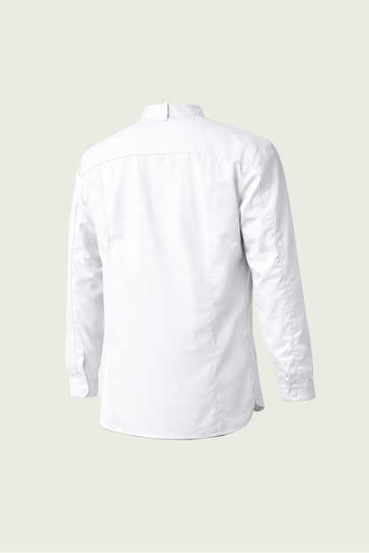 White Single-Button Snap Chef Jacket | Mole Uniform