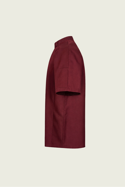 Burgundy Double Snap Button Chef Jacket | Mole Uniform
