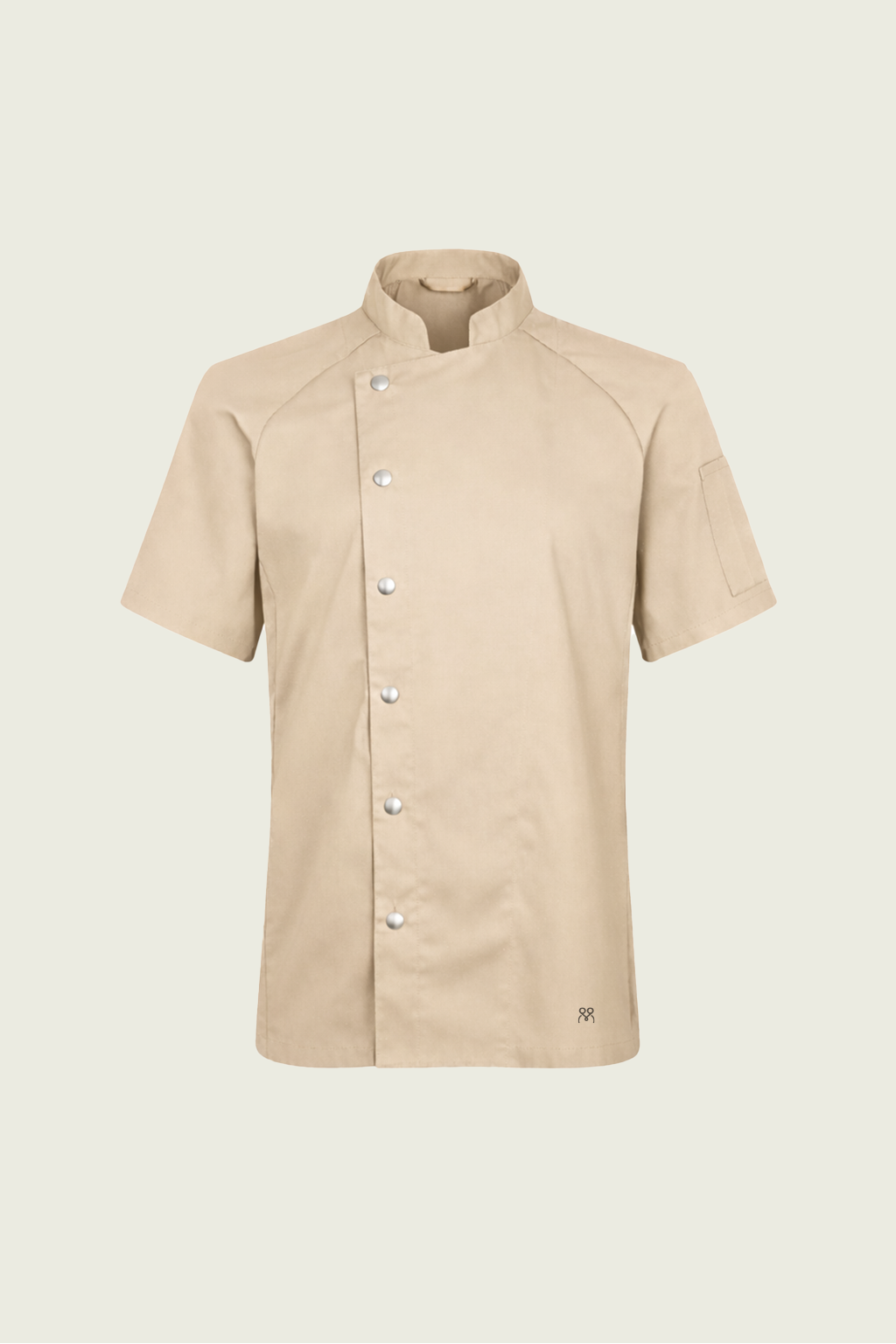 Bej çift çıtçıtlı şef ceketi - Mole Uniform modern aşçı forması
