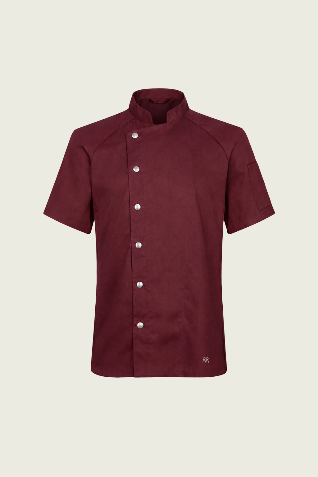 Mole Uniform Teknik Atölyesi’nde üretilen bordo çift çıtçıtlı şef ceketi