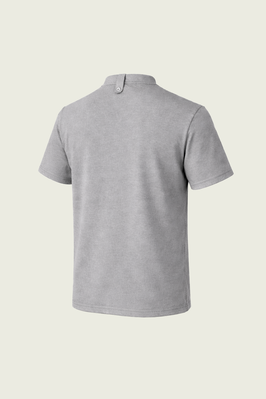 Grey Mandarin Collar Button-Down Chef T-shirt | Mole Uniform