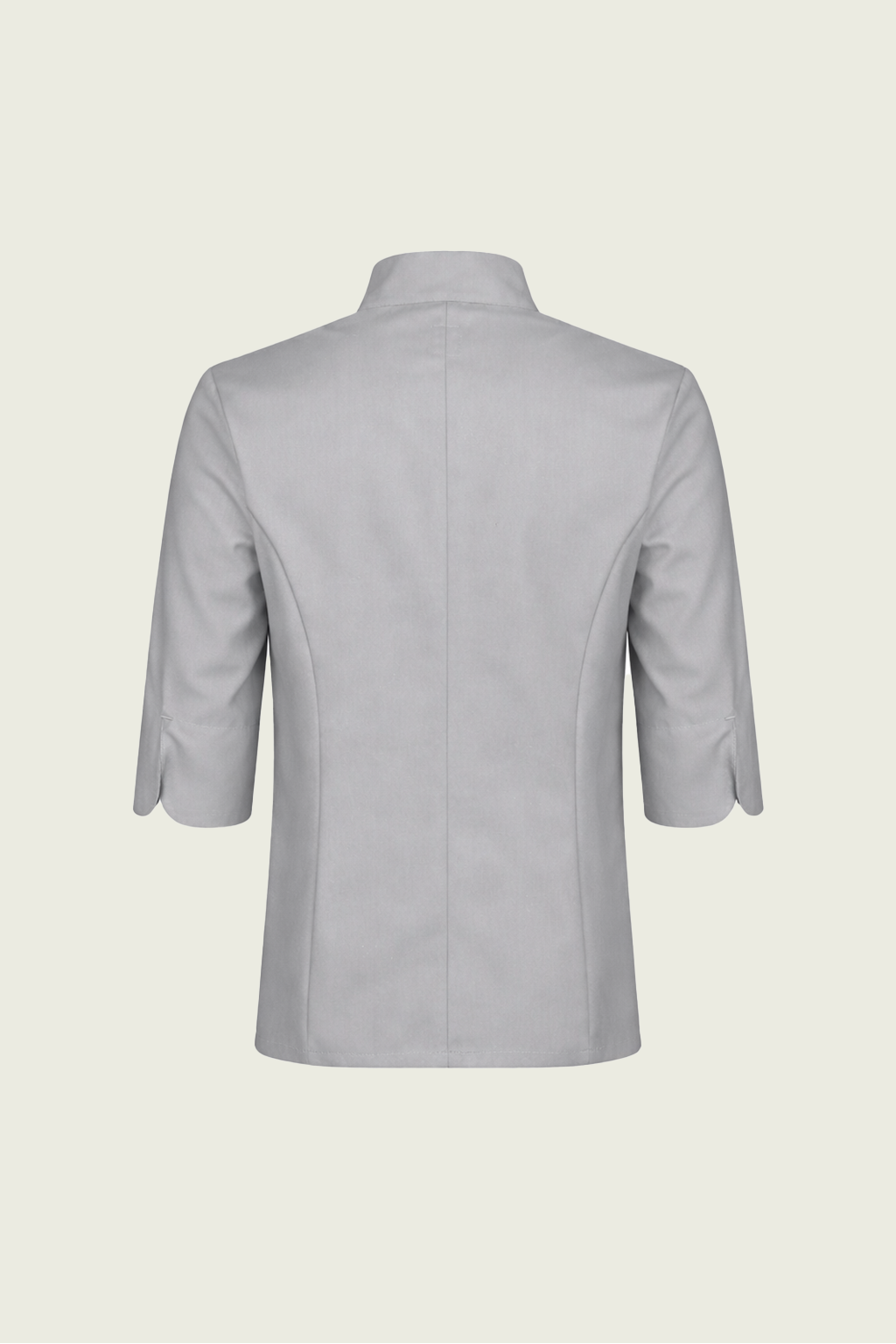 Grey 3/4 Sleeve Single Row Concealed Snap Button Chef Jacket | Mole Uniform