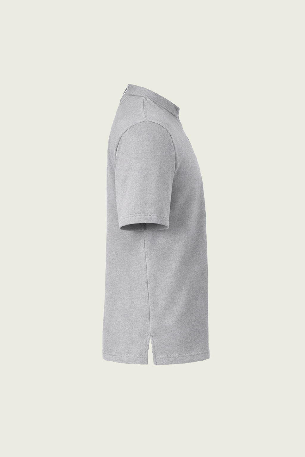 Grey Mandarin Collar Button-Down Chef T-shirt | Mole Uniform